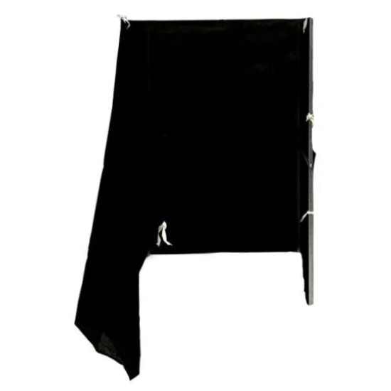 Awning for an outdoor shower cabin